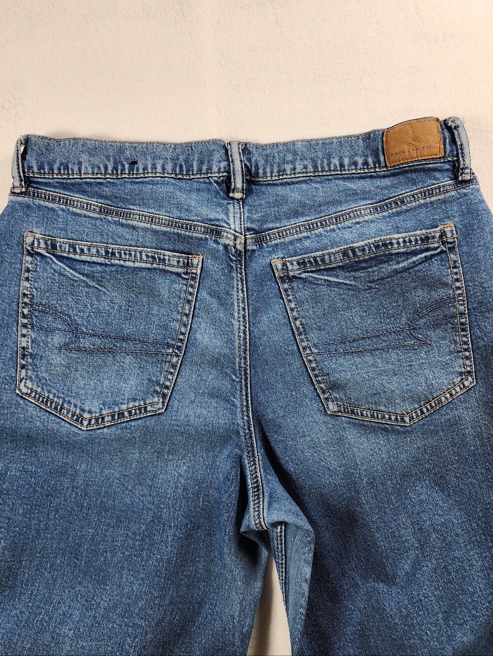 American Eagle Low Rise Baggy Ultra Wide Leg Jeans 8 Long Strigid Y2K - Picture 12 of 12